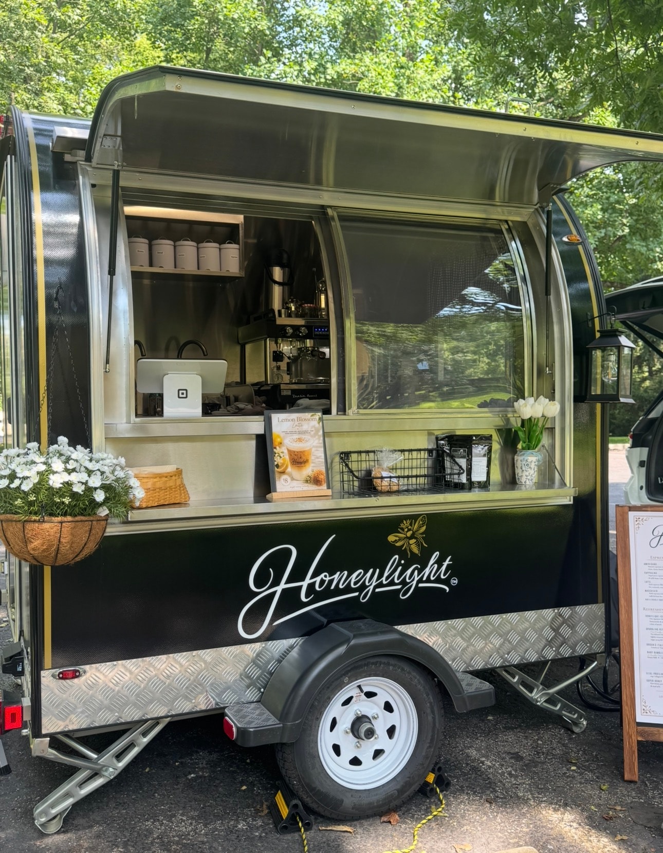 The Honeylight coffee trailer at a pop-up event